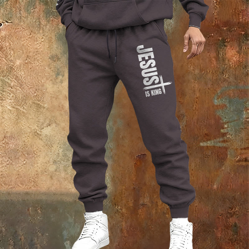 Pantaloni della tuta Jesus Is King Christianartworkshop : abbigliamento quotidiano con fede regale - image 1