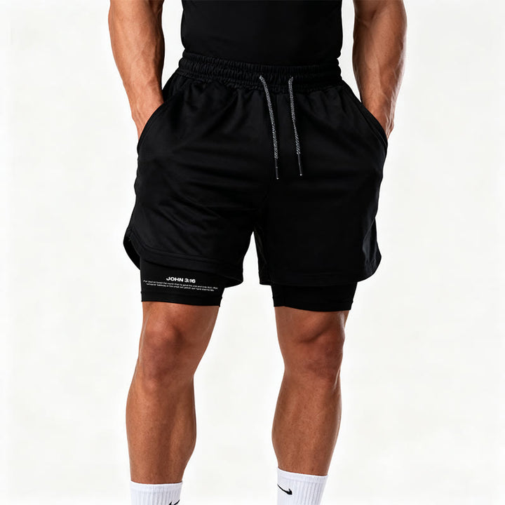 Christianartworkshop Giovanni 3:16 Cross Performance Shorts - image 8