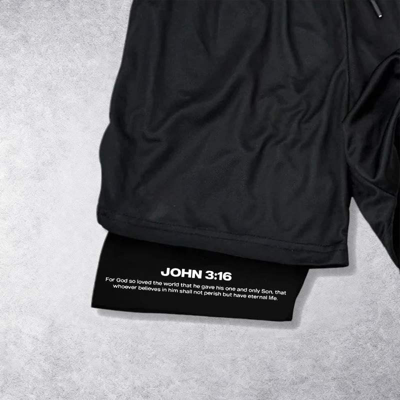 Christianartworkshop Giovanni 3:16 Cross Performance Shorts - image 2