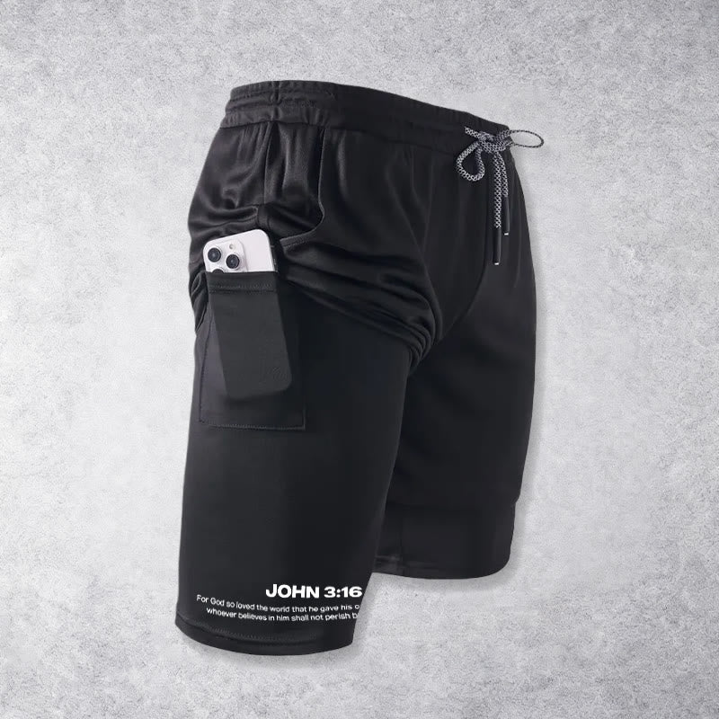 Christianartworkshop Giovanni 3:16 Cross Performance Shorts - image 4