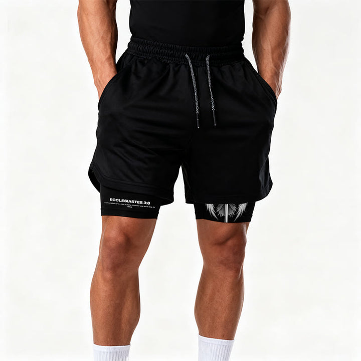 Christianartworkshop Ecclesiaste 3:8 Wings of War Performance Shorts - image 8