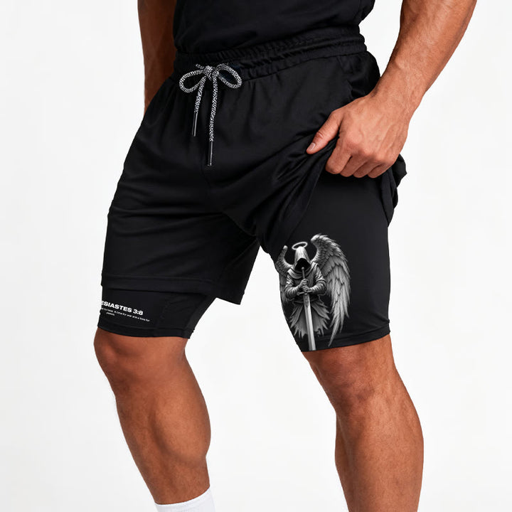 Christianartworkshop Ecclesiaste 3:8 Wings of War Performance Shorts - image 6