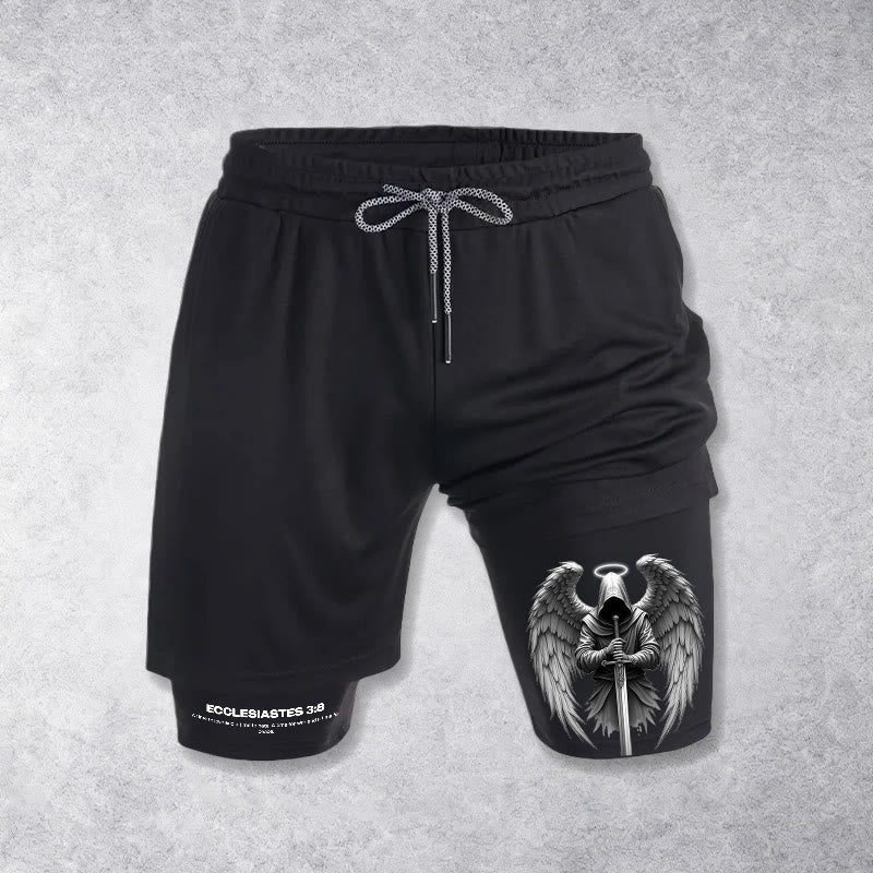 Christianartworkshop Ecclesiaste 3:8 Wings of War Performance Shorts - image 3
