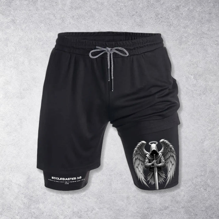 Christianartworkshop Ecclesiaste 3:8 Wings of War Performance Shorts - image 3