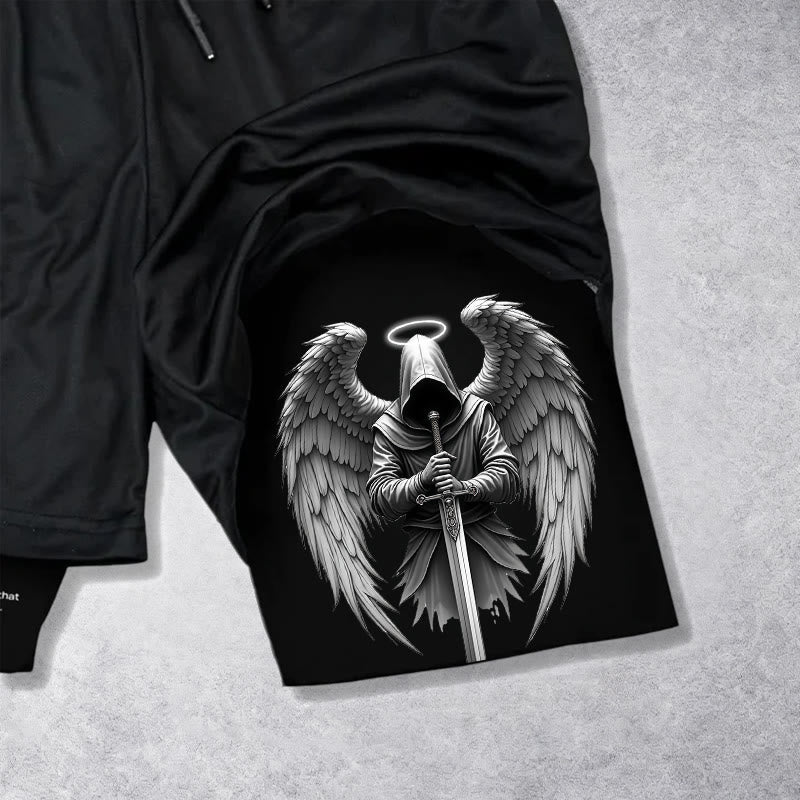 Christianartworkshop Ecclesiaste 3:8 Wings of War Performance Shorts - image 2