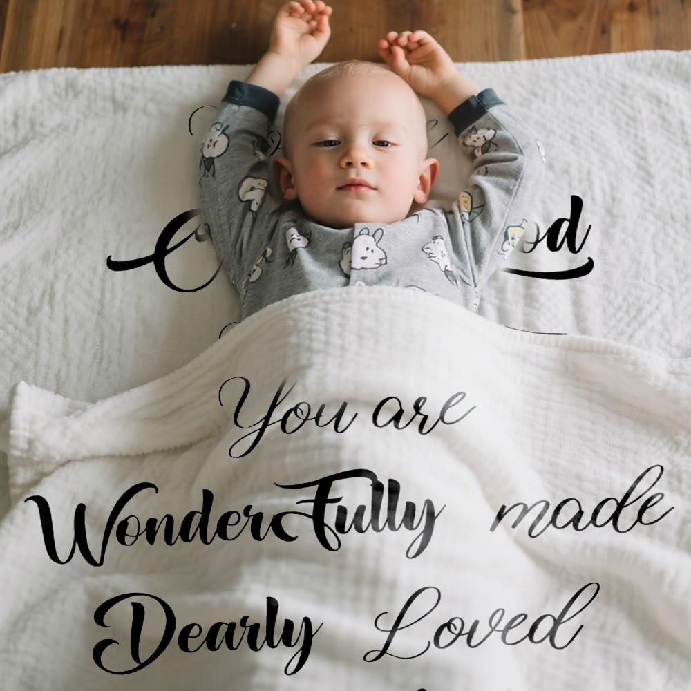 Christianartworkshop Arazzo ispirato alla Bibbia Salmo 139: Figlio di Dio per coperta per neonati - image 1