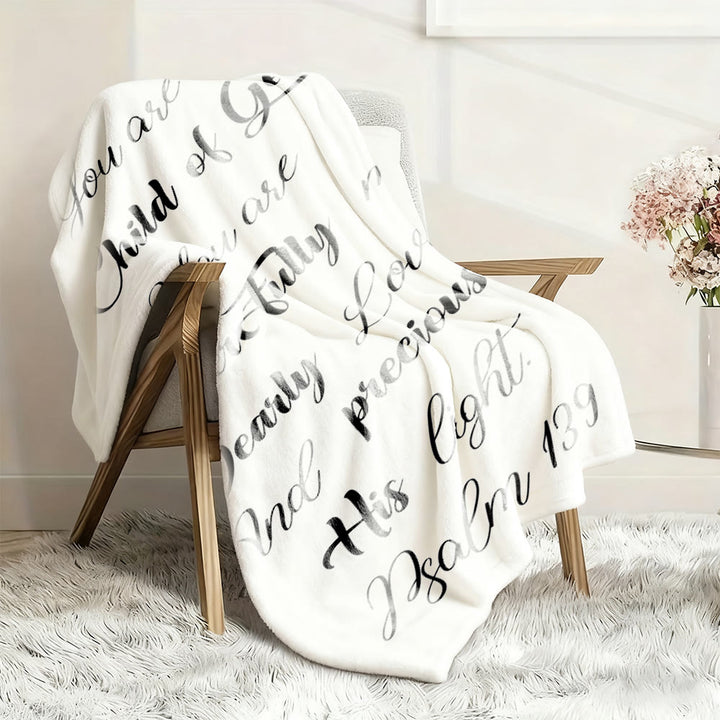 Christianartworkshop Arazzo ispirato alla Bibbia Salmo 139: Figlio di Dio per coperta per neonati - image 3