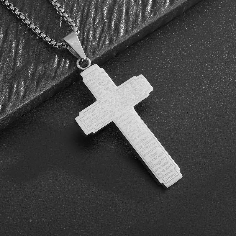 Christianartworkshop Collana con ciondolo a croce con Scritture: versetto biblico e devozione fedele - image 1