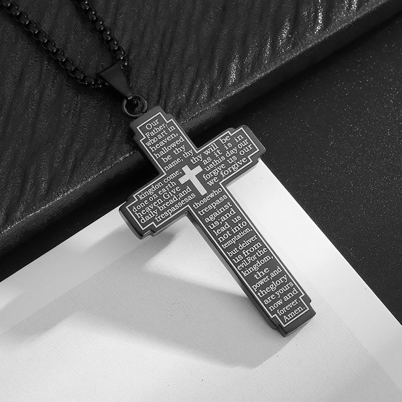 Christianartworkshop Collana con ciondolo a croce con Scritture: versetto biblico e devozione fedele - image 4
