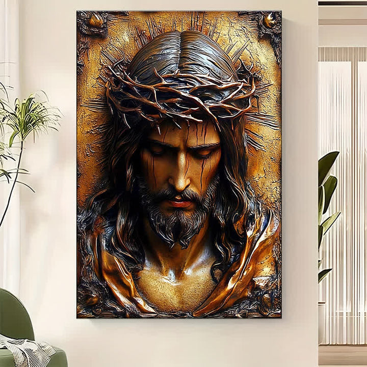 Christianartworkshop Stampe artistiche di Gesù con la corona di spine: un regalo di fede per credenti devoti - image 2