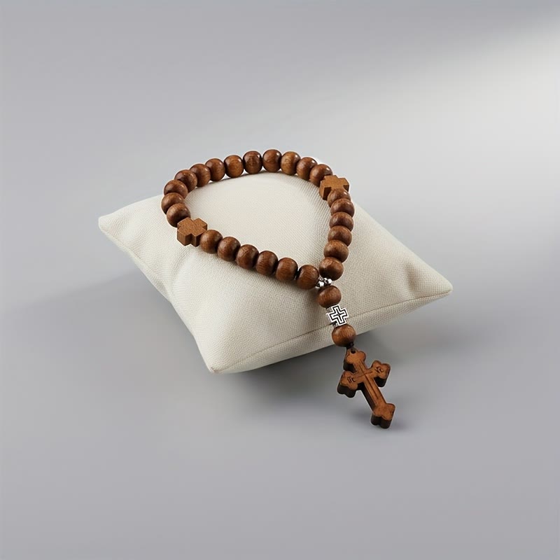 Christianartworkshop Ciondolo per auto con croce in legno "Fedele Viaggio": guida con la pace di Dio - image 8