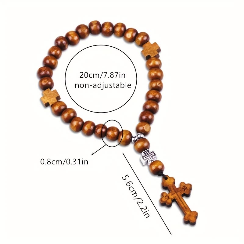 Christianartworkshop Ciondolo per auto con croce in legno "Fedele Viaggio": guida con la pace di Dio - image 10