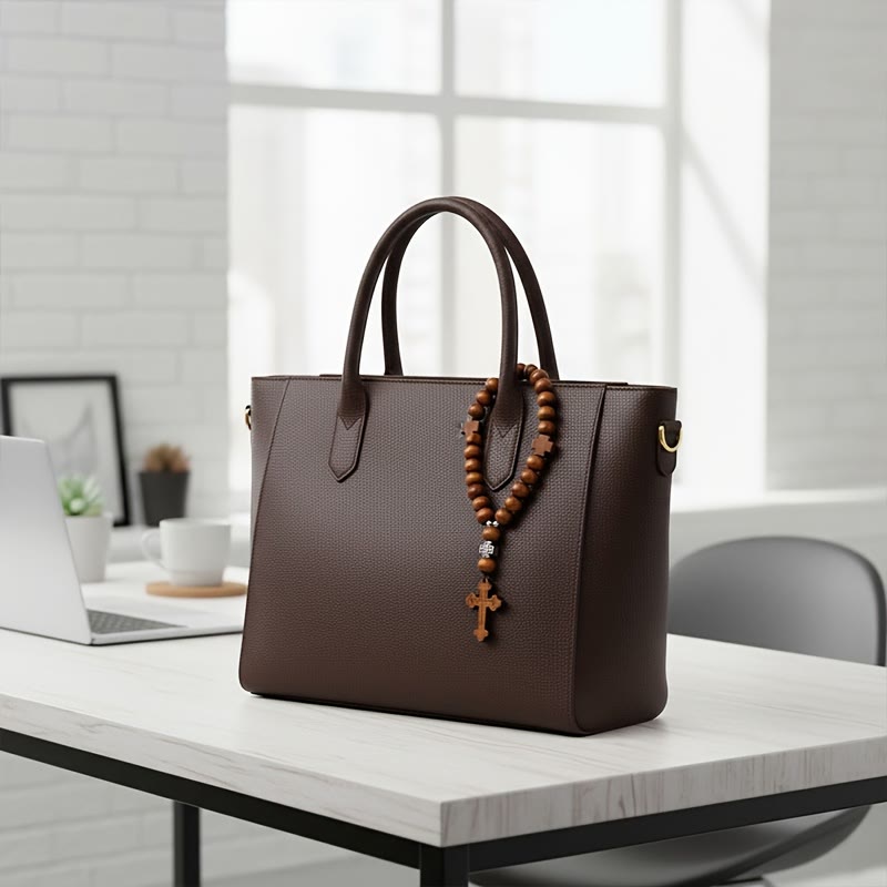 Christianartworkshop Ciondolo per auto con croce in legno "Fedele Viaggio": guida con la pace di Dio - image 6