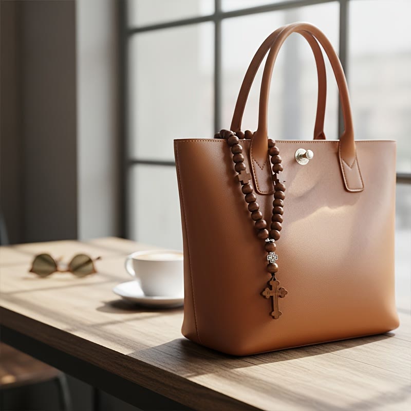 Christianartworkshop Ciondolo per auto con croce in legno "Fedele Viaggio": guida con la pace di Dio - image 5