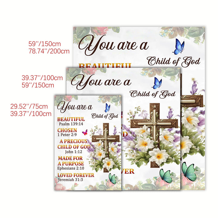 Christianartworkshop Arazzo "Scrittura e Croce Figlio di Dio": ispirazione biblica e accogliente decorazione per la casa - image 5