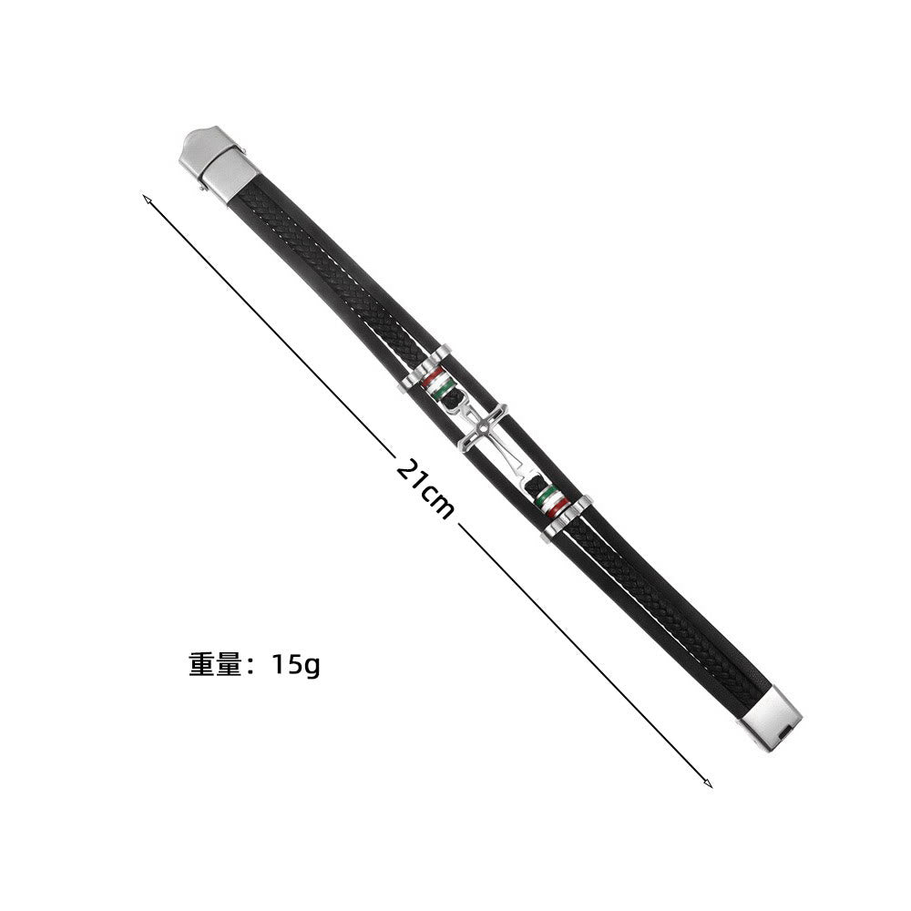 Bracciale in pelle con croce di Christianartworkshop: fede robusta e devozione elegante da indossare ogni giorno - image 11