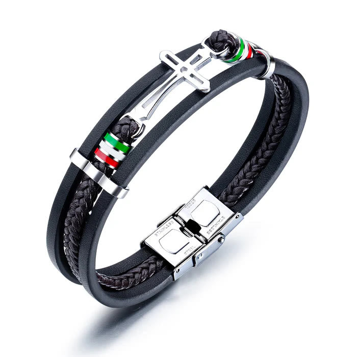 Bracciale in pelle con croce Christianartworkshop : fede robusta e devozione elegante da indossare ogni giorno - image 10