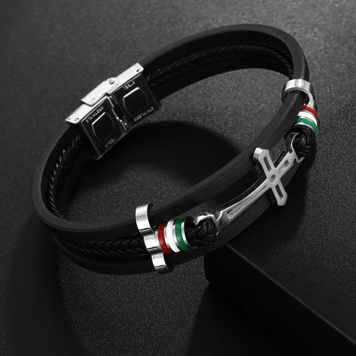Bracciale in pelle con croce Christianartworkshop : fede robusta e devozione elegante da indossare ogni giorno - image 6