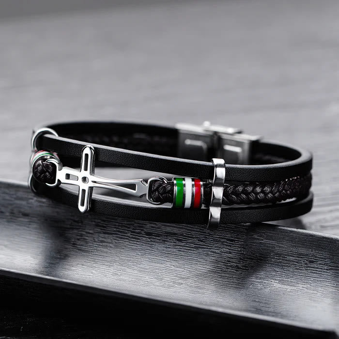Bracciale in pelle con croce Christianartworkshop : fede robusta e devozione elegante da indossare ogni giorno - image 7