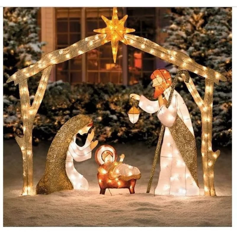 Christianartworkshop Presepe illuminato: un luminoso omaggio alla fede e alla meraviglia del Natale - Presepe - image 0