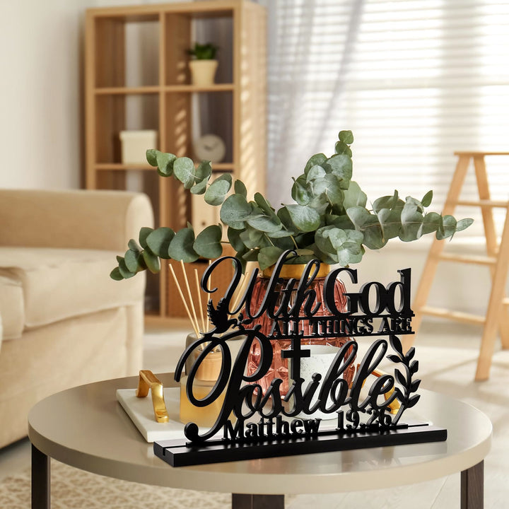 Christianartworkshop Con Dio tutto è possibile Arte da tavolo: una testimonianza di fede e ispirazione - image 5