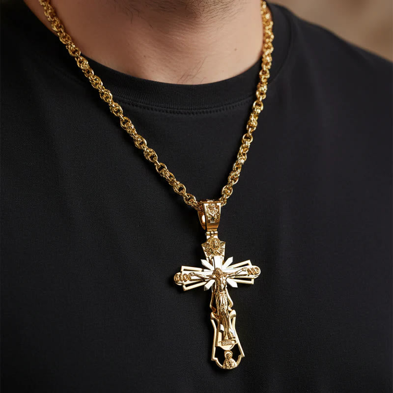 Collana con croce cristiana Christianartworkshop : storia di sacrificio e ornamento senza tempo - image 1
