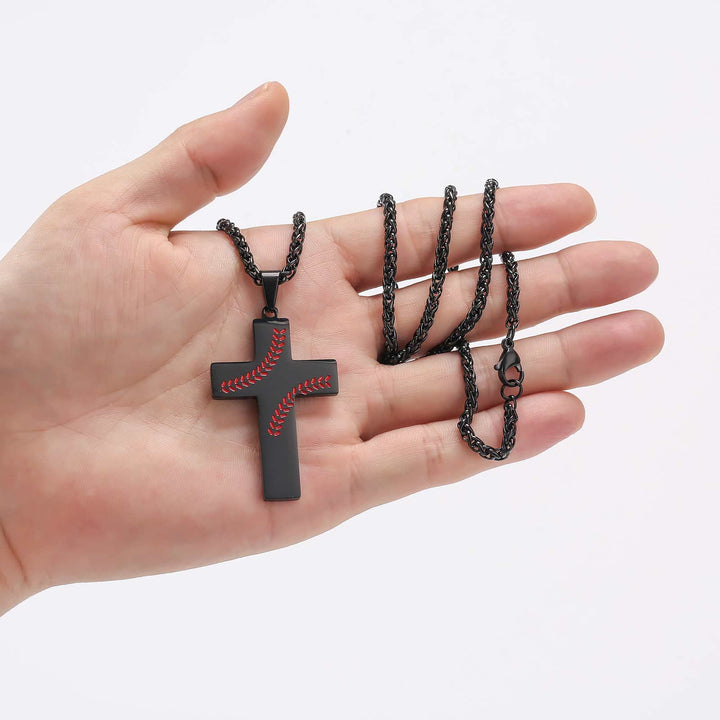 Collana con croce a punto baseball di Christianartworkshop: devozione atletica e citazione ispiratrice - image 17
