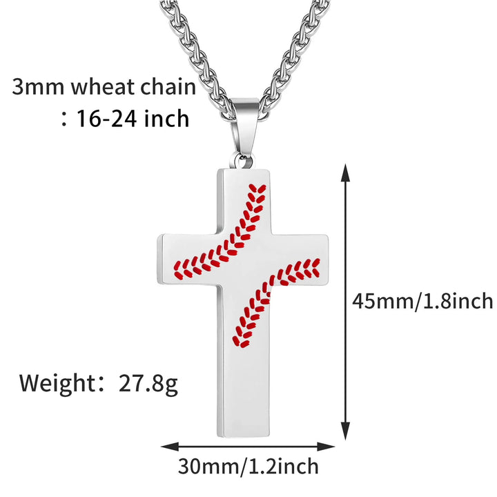 Collana con croce a punto baseball di Christianartworkshop: devozione atletica e citazione ispiratrice - image 14
