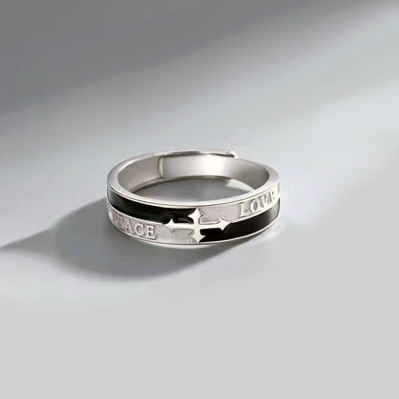 Anello della fede con croce Christianartworkshop : pace, amore e devozione senza tempo - image 1