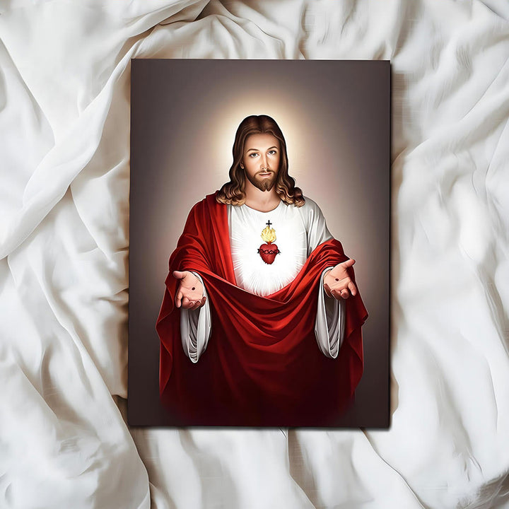 Stampe artistiche da parete del Sacro Cuore di Gesù di Christianartworkshop: calore spirituale per le case dei credenti - image 4