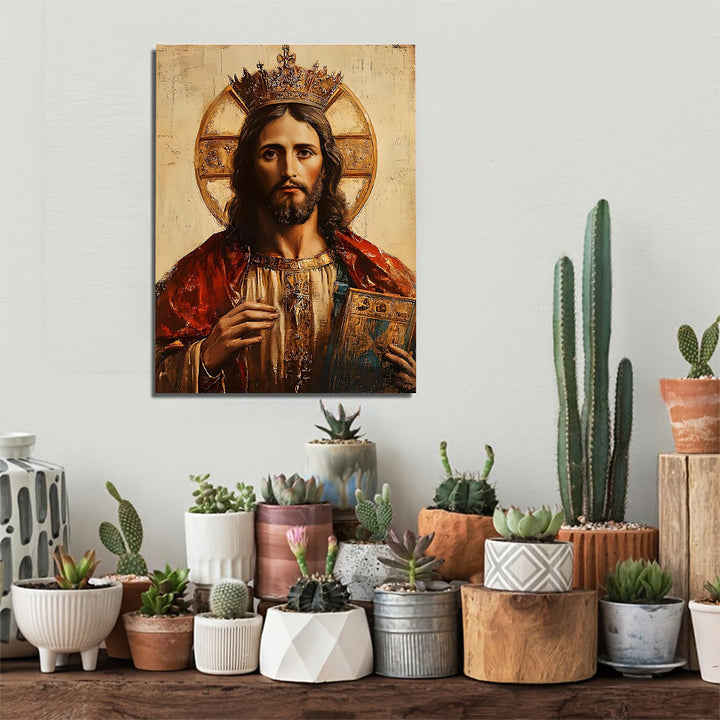 Stampe artistiche da parete di Cristo Re di Christianartworkshop: devozione reale e sacra maestà - image 1