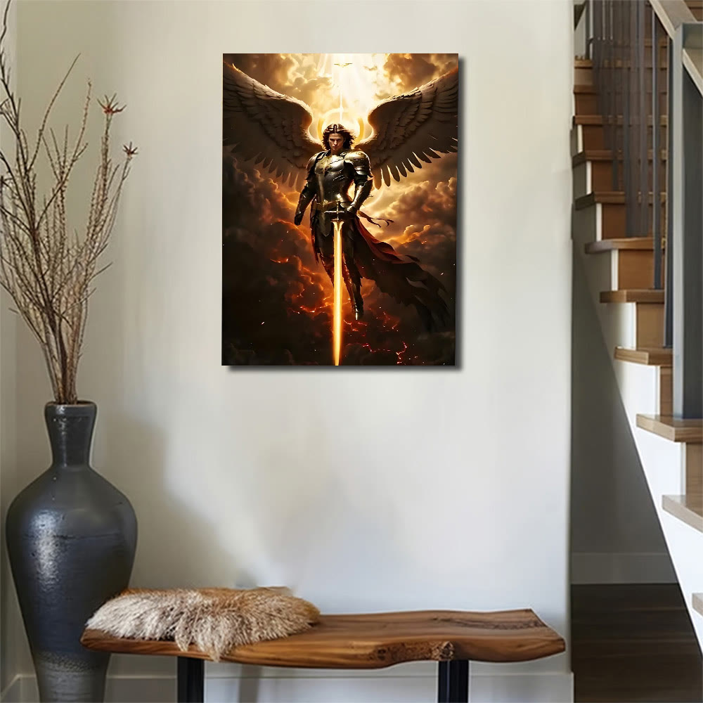 Christianartworkshop Arcangelo Guerriero Tela Artistica: Protezione Divina e Valore Spirituale - image 3