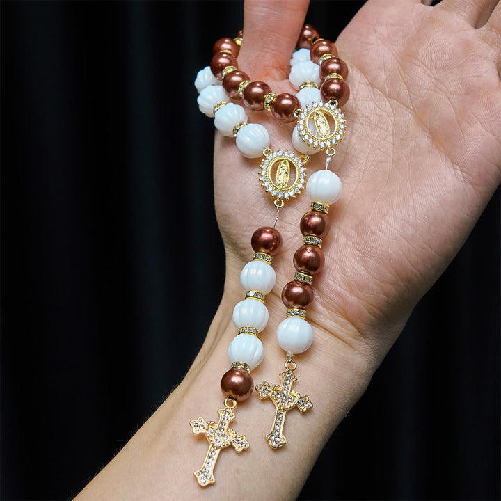 Christianartworkshop Rosario tascabile con accenti mariani: guida celeste e connessione spirituale - image 0