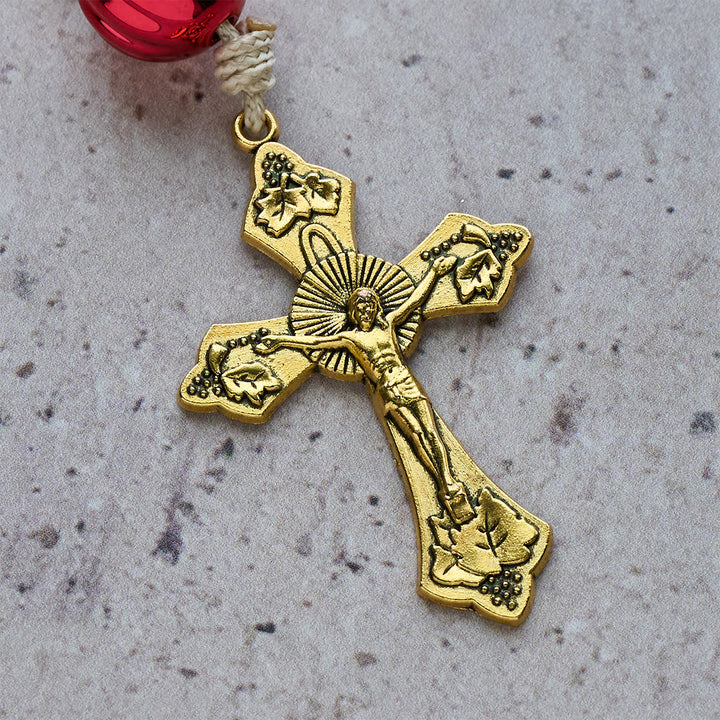Christianartworkshop Regalo di Natale: Rosario tascabile natalizio e ciondolo per auto: devozione e grazia festiva - image 8