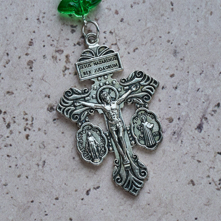 Rosario dell'albero di Natale benedetto di Christianartworkshop con perline di cristallo a forma di farfalla - image 10