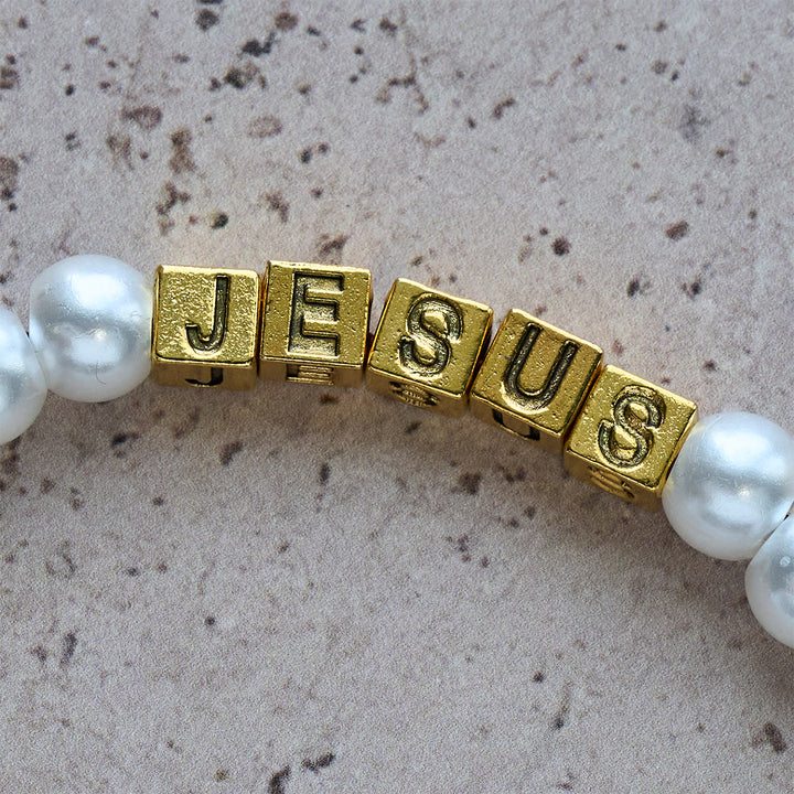 Christianartworkshop Grazioso rosario bianco personalizzato con paracord bordeaux e lettere personalizzate di GESÙ - image 7