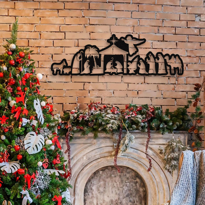 Christianartworkshop Decorazione da parete in metallo per presepe: fede natalizia e narrazione sacra - image 6