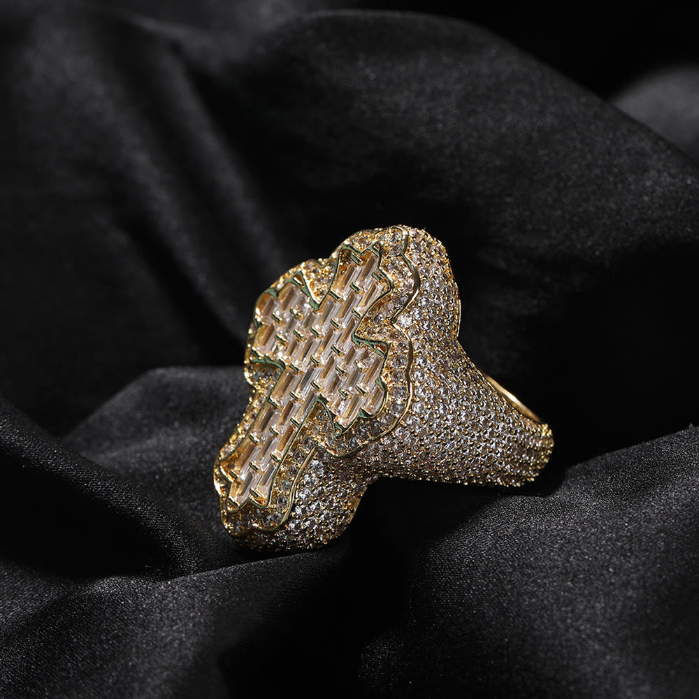 Christianartworkshop Anello con croce pavimentata: eleganza sacra e fascino devozionale - image 1