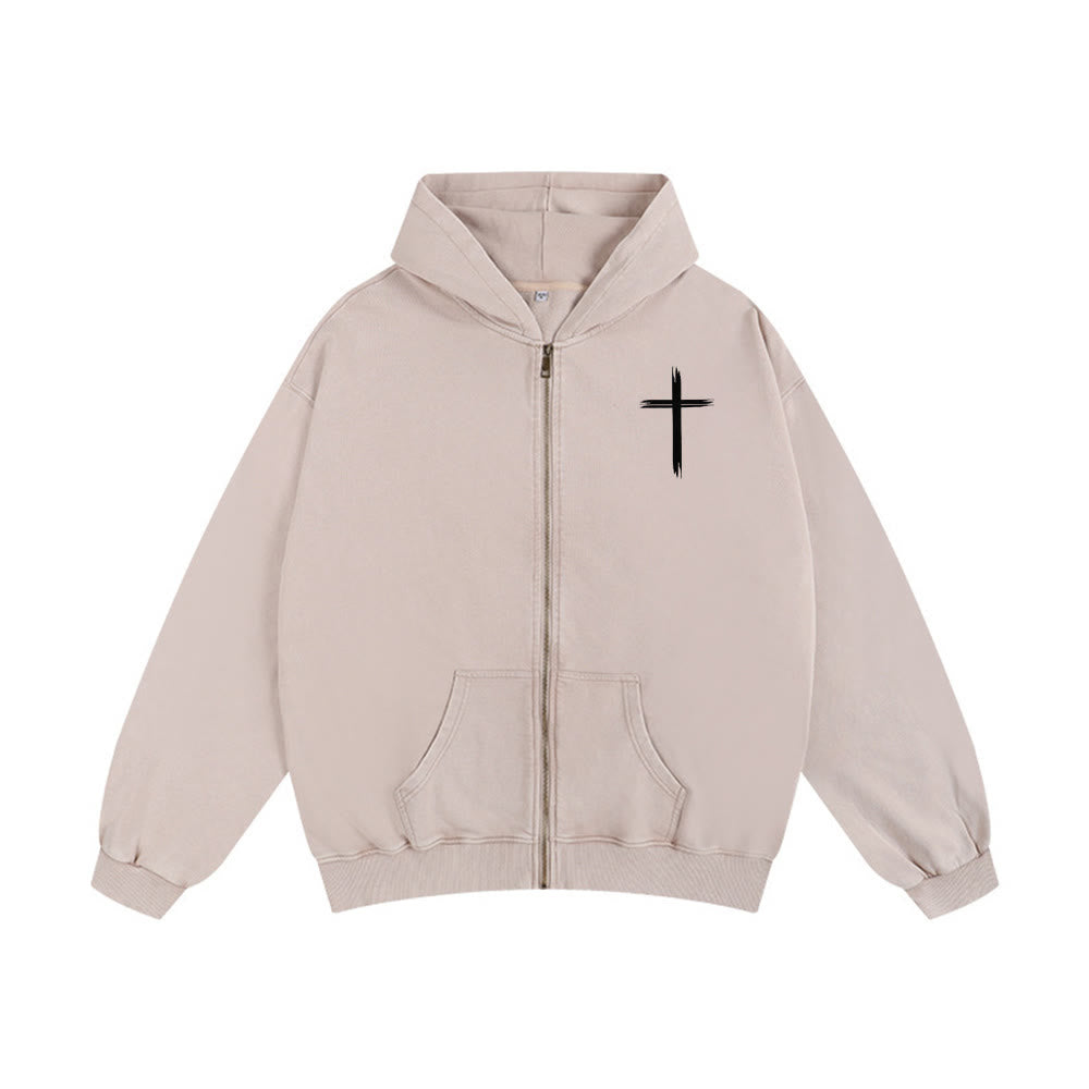 Christianartworkshop Dove & Cross Jesus Saves Hoody Jacket: conforto spirituale per ogni giorno - image 9