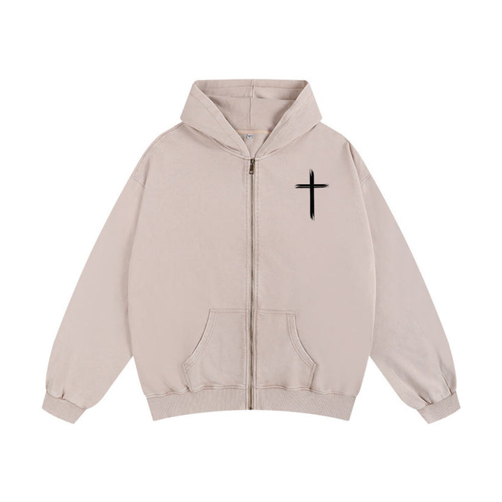Christianartworkshop Dove & Cross Jesus Saves Hoody Jacket: conforto spirituale per ogni giorno - image 9