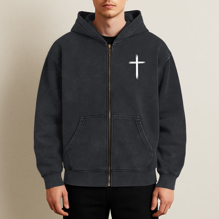 Christianartworkshop Dove & Cross Jesus Saves Hoody Jacket: conforto spirituale per ogni giorno - image 18
