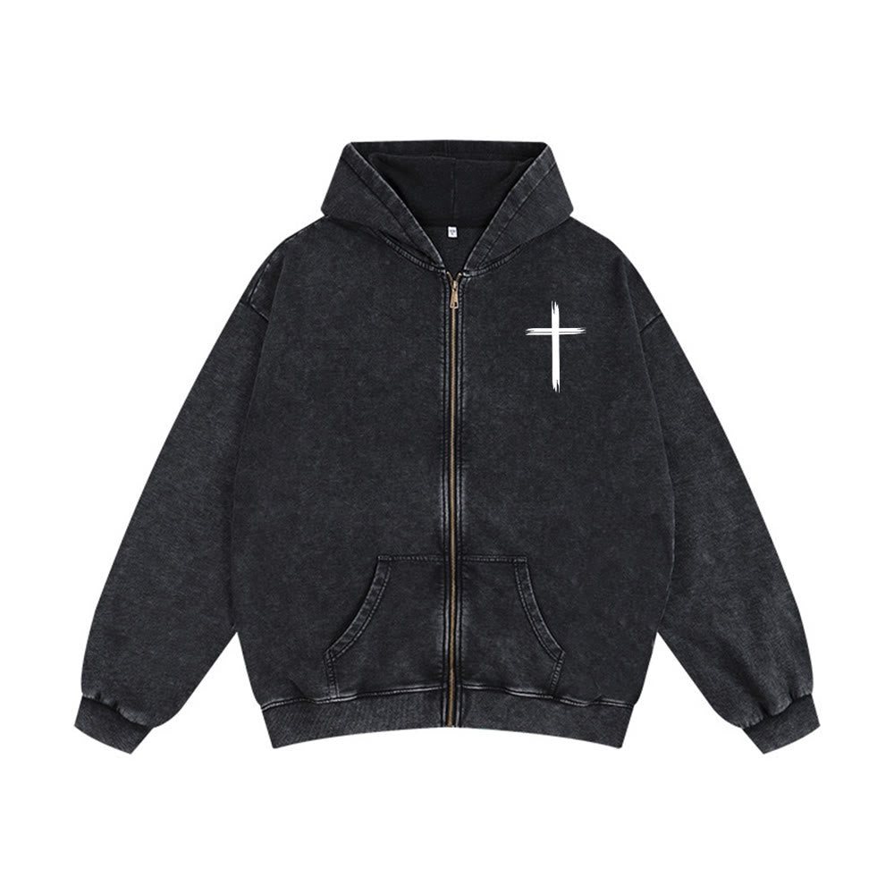 Christianartworkshop Dove & Cross Jesus Saves Hoody Jacket: conforto spirituale per ogni giorno - image 16