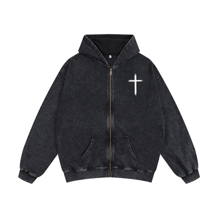 Christianartworkshop Dove & Cross Jesus Saves Hoody Jacket: conforto spirituale per ogni giorno - image 16