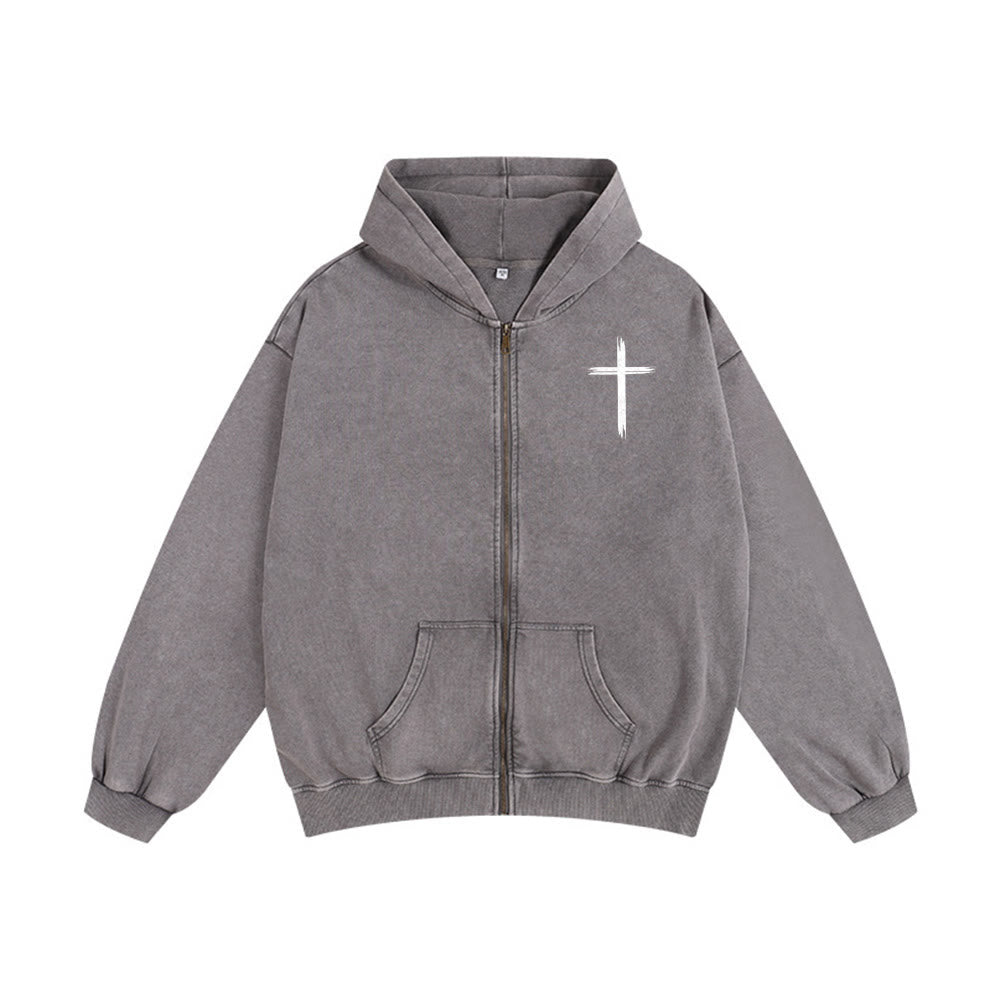 Christianartworkshop Dove & Cross Jesus Saves Hoody Jacket: conforto spirituale per ogni giorno - image 1