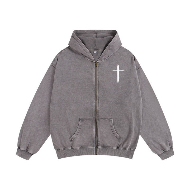 Christianartworkshop Dove & Cross Jesus Saves Hoody Jacket: conforto spirituale per ogni giorno - image 1