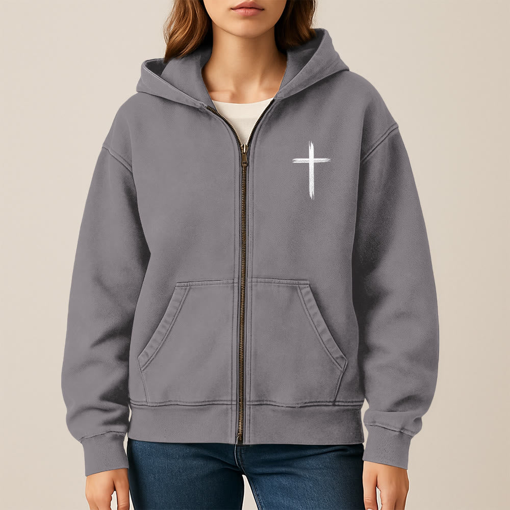 Christianartworkshop Dove & Cross Jesus Saves Hoody Jacket: conforto spirituale per ogni giorno - image 5
