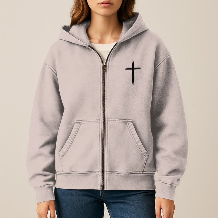 Christianartworkshop Dove & Cross Jesus Saves Hoody Jacket: conforto spirituale per ogni giorno - image 13
