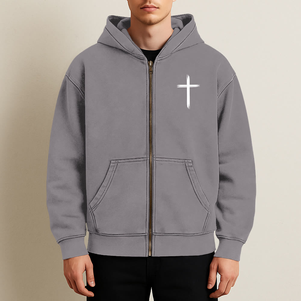 Christianartworkshop Dove & Cross Jesus Saves Hoody Jacket: conforto spirituale per ogni giorno - image 3