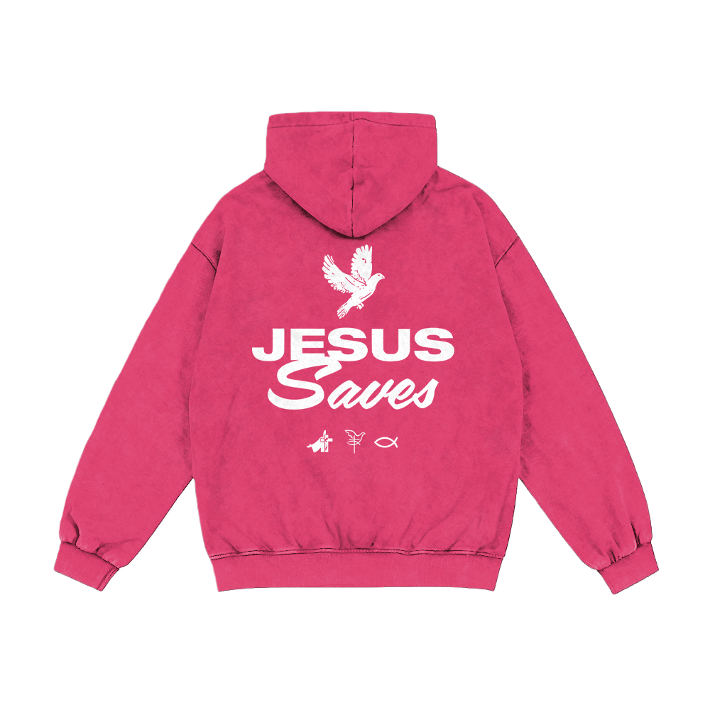 Christianartworkshop Dove & Cross Jesus Saves Hoody Jacket: conforto spirituale per ogni giorno - image 31
