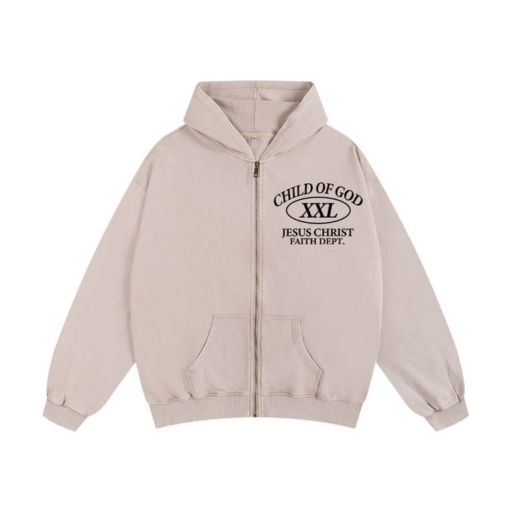 Giacca con cappuccio Child of God Identity di Christianartworkshop: unisci fede ed espressione street-style - Albicocca - 2XL - image 4
